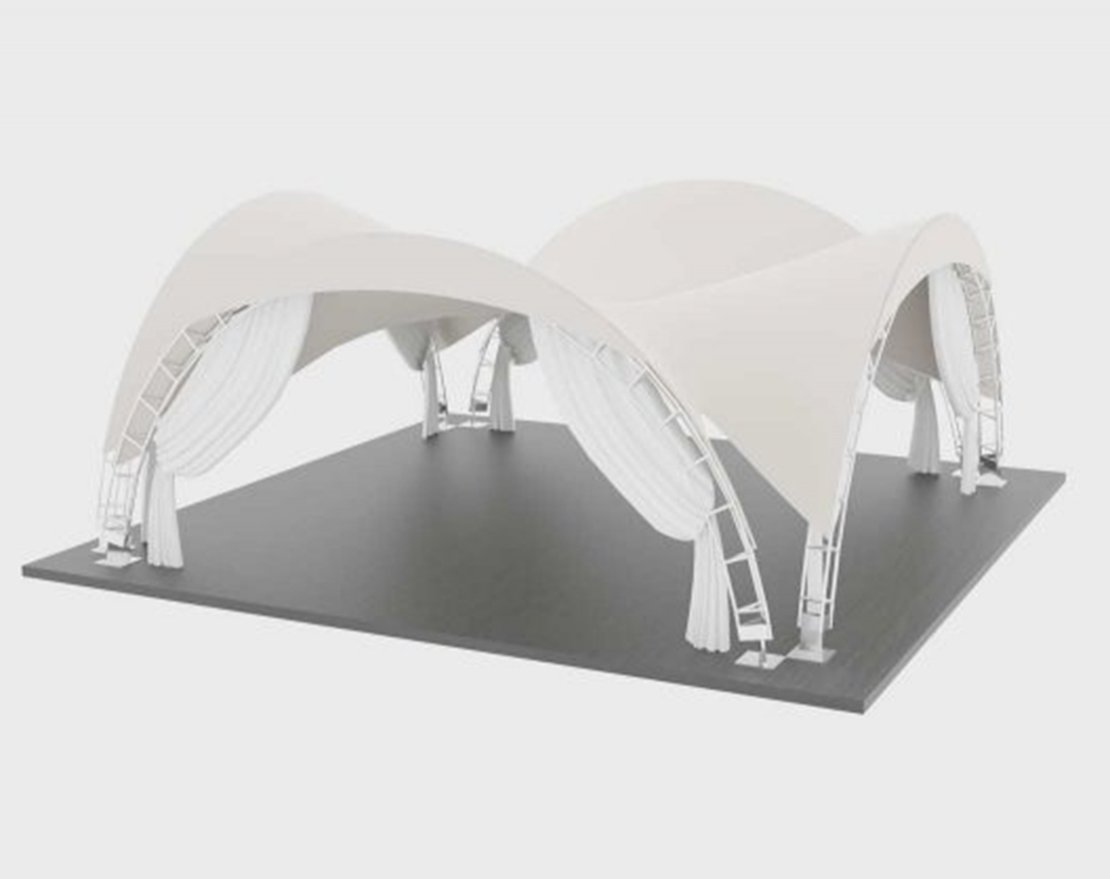 Арочный шатер 8х8 м - вид 2