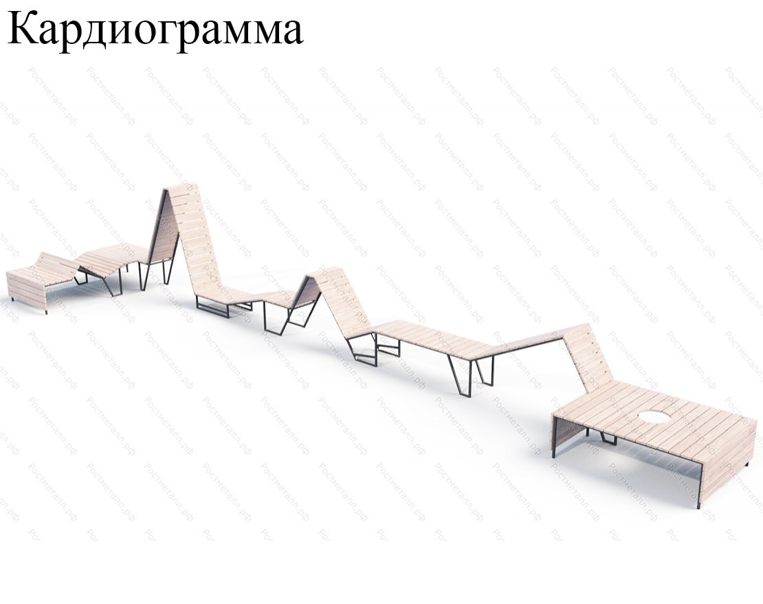 Скамья парковая Кардиограмма 10056